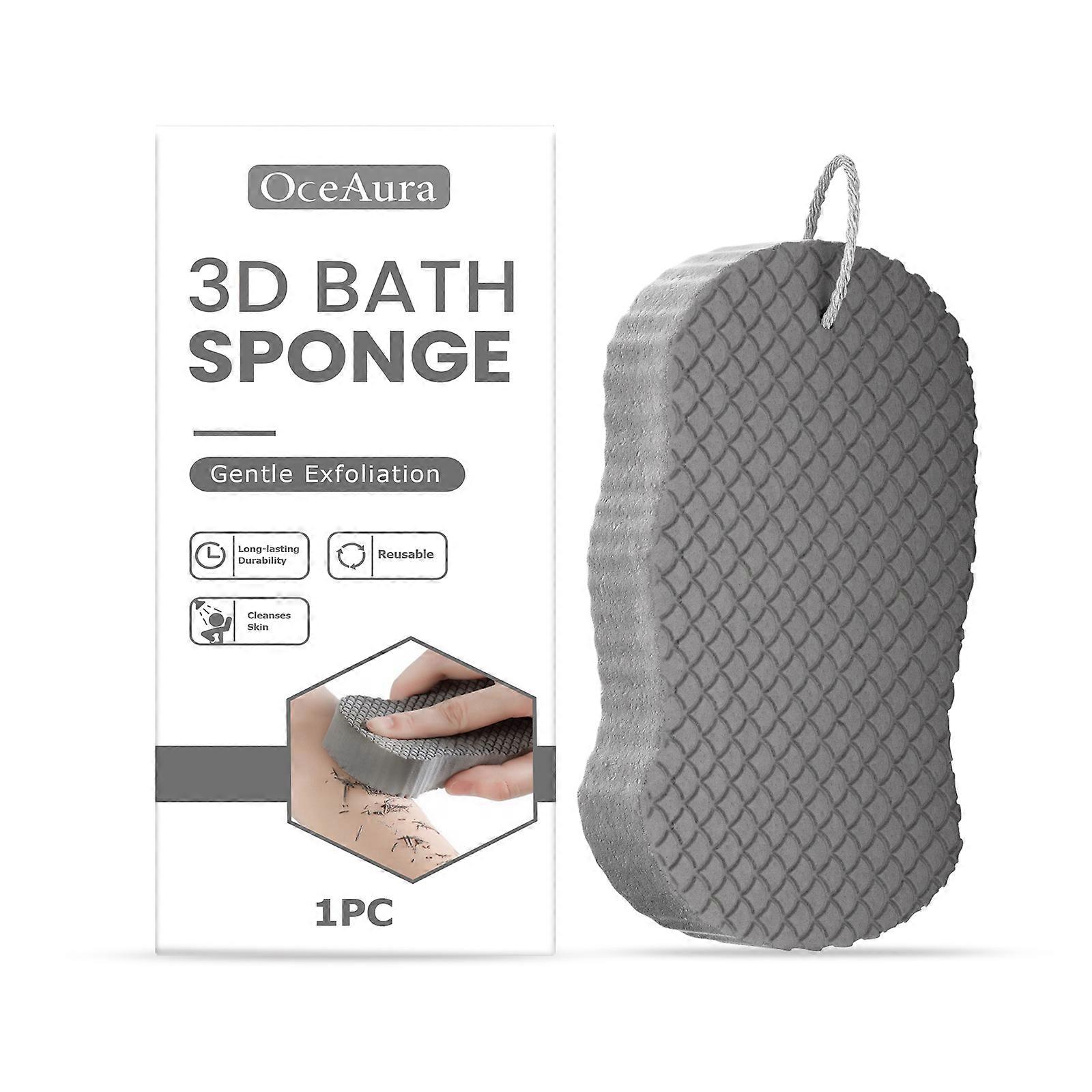 OceAura The Three-Dimensional Scrubbing Sponge Is Made Of Soft And Elastic Material And Can Be Repeatedly Washed And Mud-Rubbed. It Is A Bathroom Scru