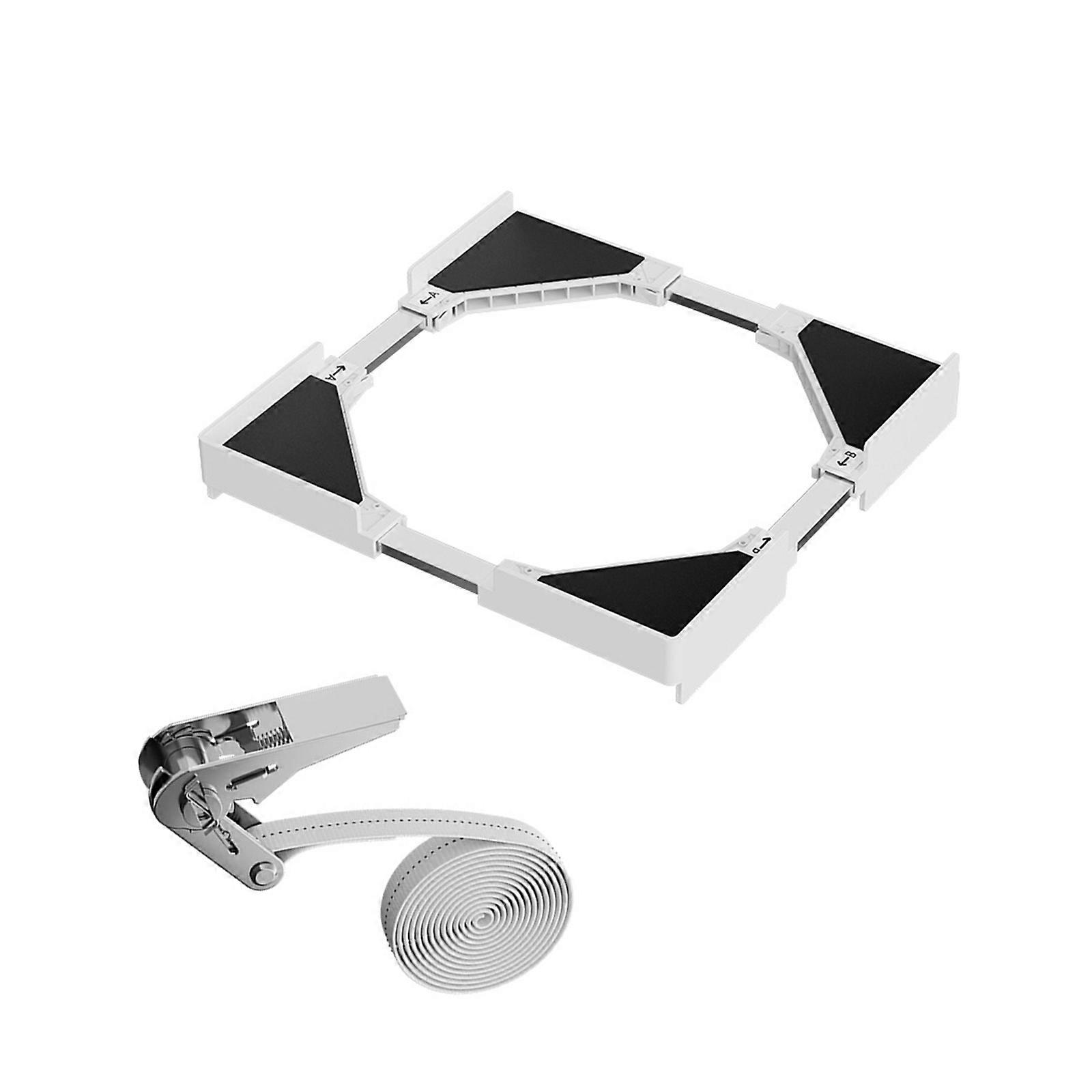 Height Adjustable Washer Dryer Stacking Retractable Drying Rack Space Optimizing Laundry Solution Drying Rack  White