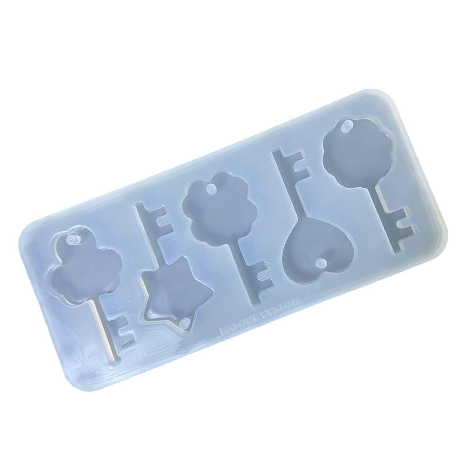 Food Grade Silicone KeyS Charm Resin Mold For Jewelry Crafting With Multiple Unique Shapes Easy To Clean And Reusable Multicolor