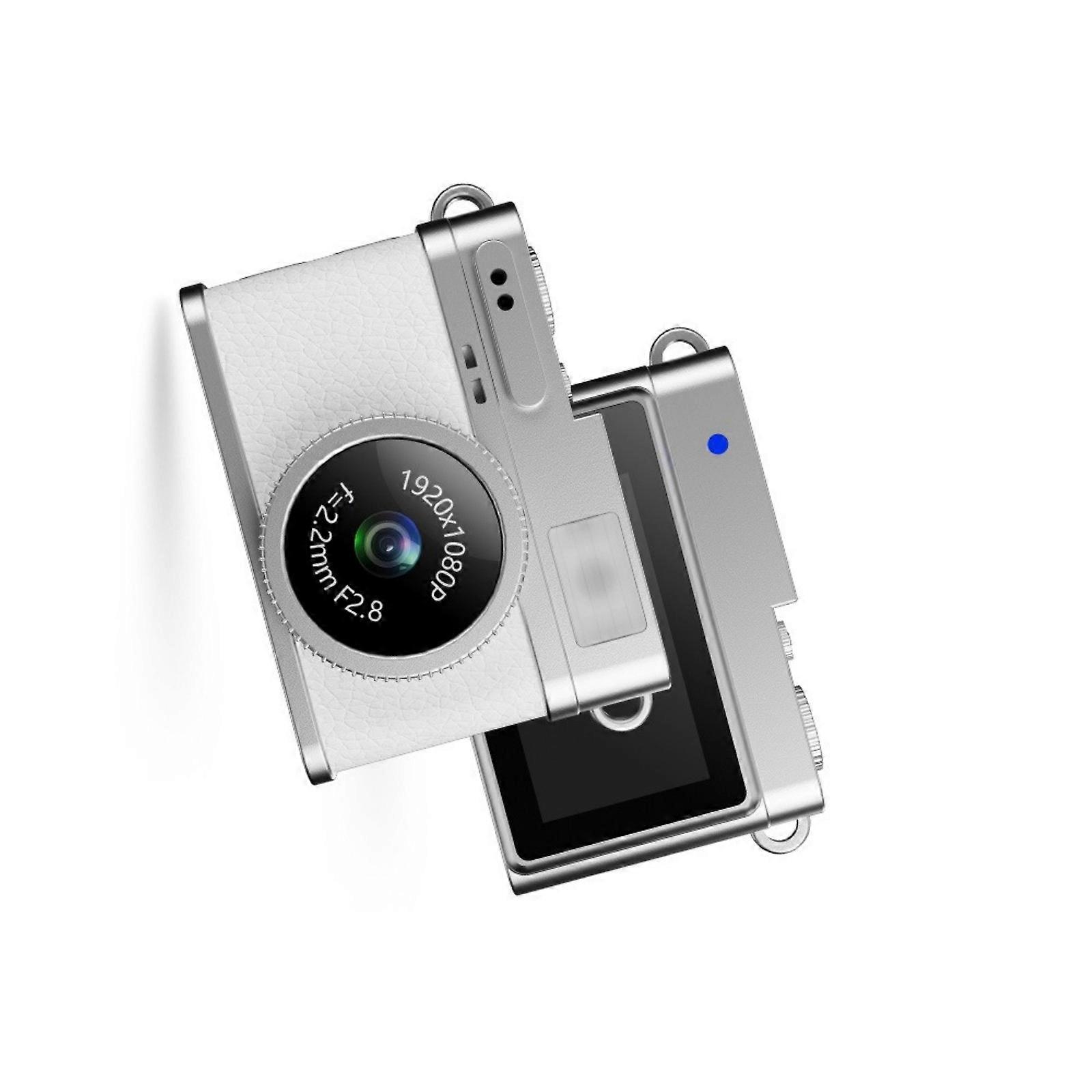 Mini Digital Camera Keychain 1080p Small Portable Photo Video Camera Camcorder Recorder for Travel Study Recording  White