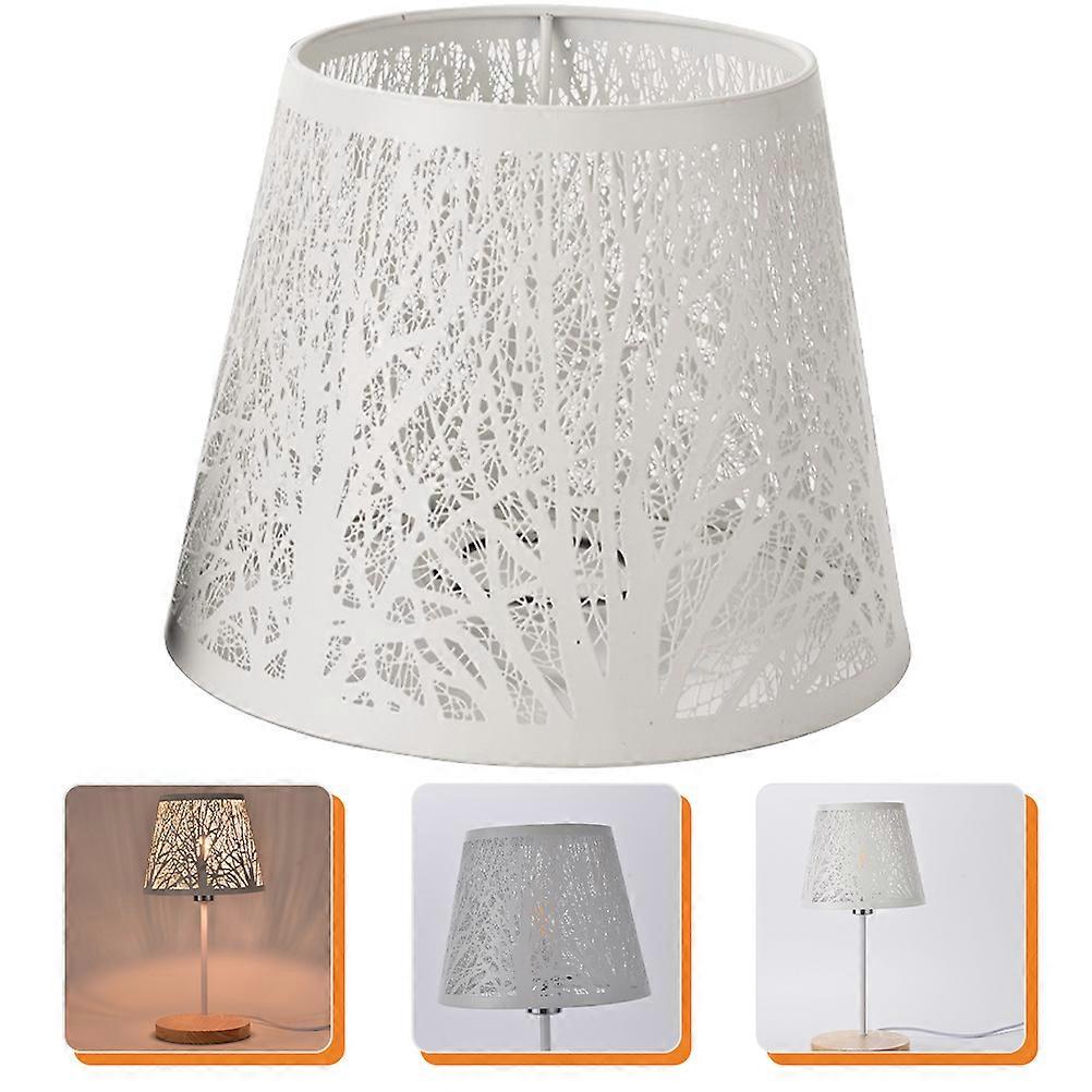 Hollow Tree Shadow Lampshade Metal Lamp Shade for Lamp White Cover