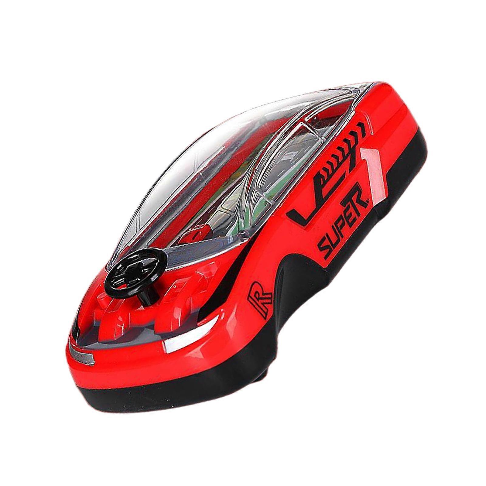 Thrilling Handheld Racing Car Game Machine with Steering Wheel for Children Gaming Console  Red
