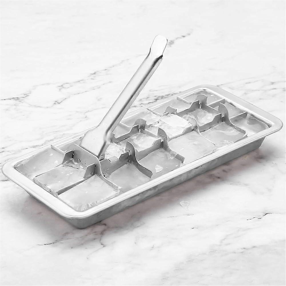 Stainless Steel Ice Cube Tray 18 Slot with Handle for Easy Release Square Ice Cubes