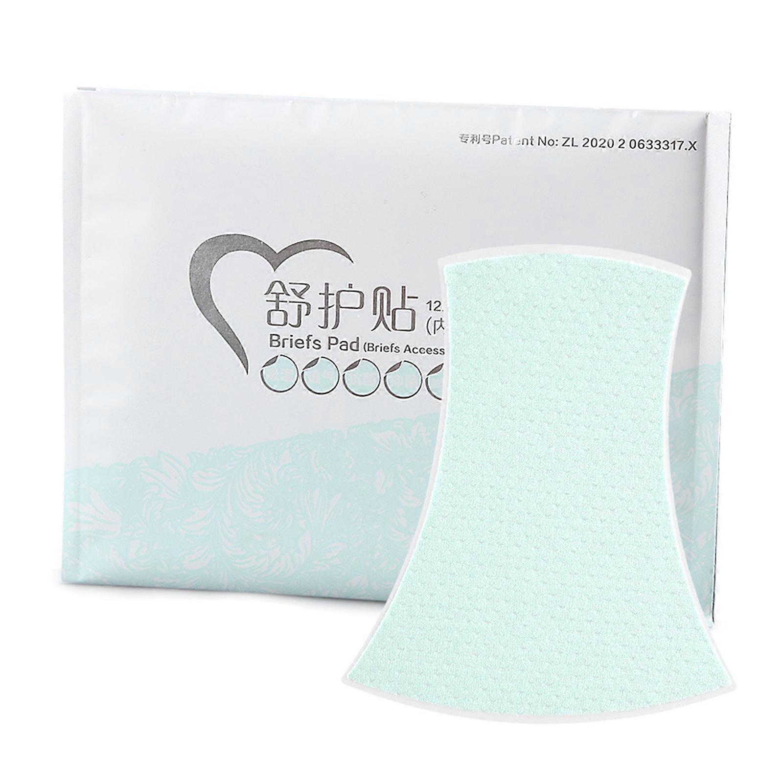 Pack of 12 Disposable Panty Shield Cotton Adhesive Backing Single Use Hygiene Solution Odor Elimination Design  Sky Blue