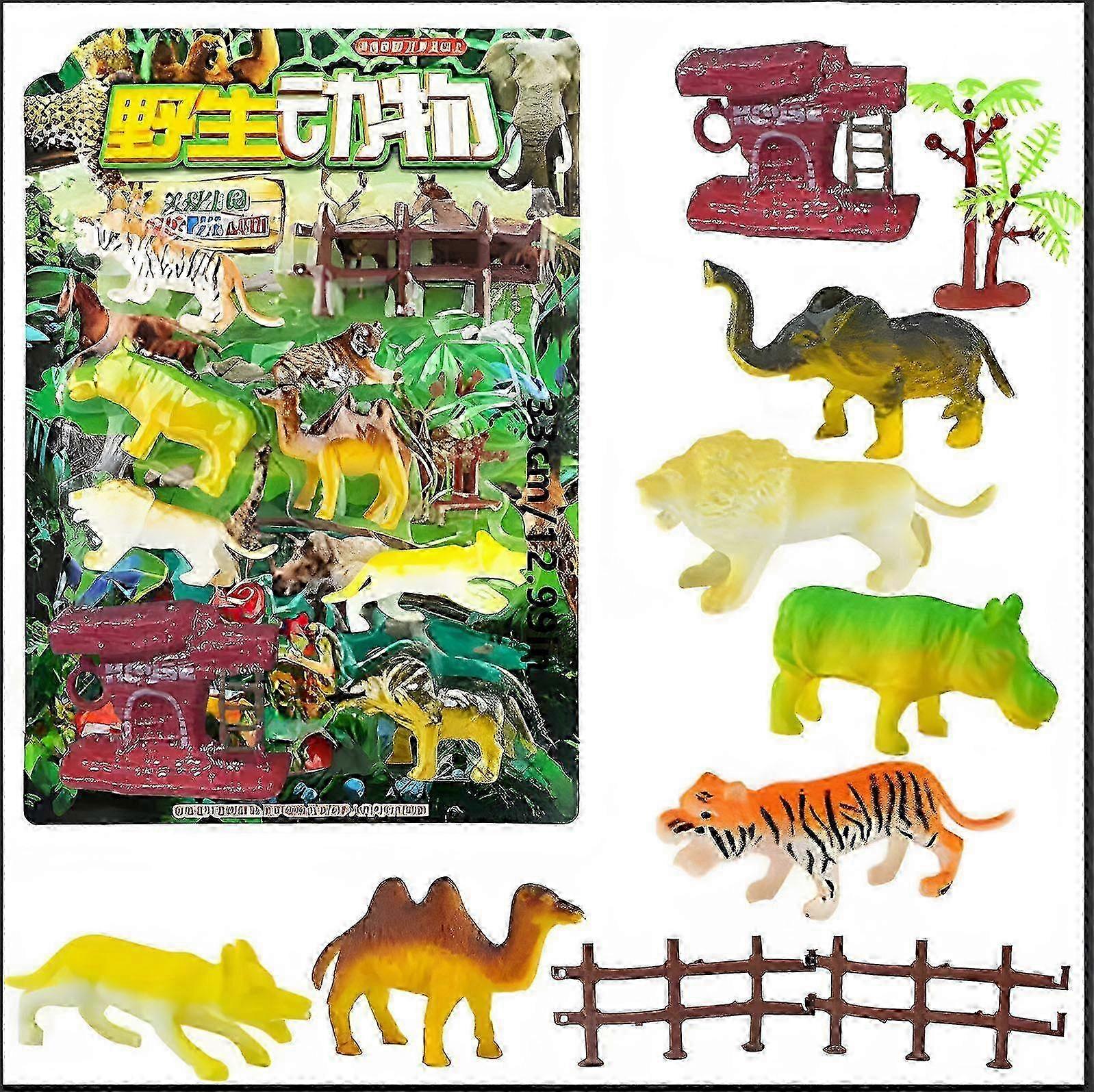 Jungle Simulation Playset Classroom Desktop Plastic Figurine Jungle Animals Piece Set For Ages And Up EE 2025