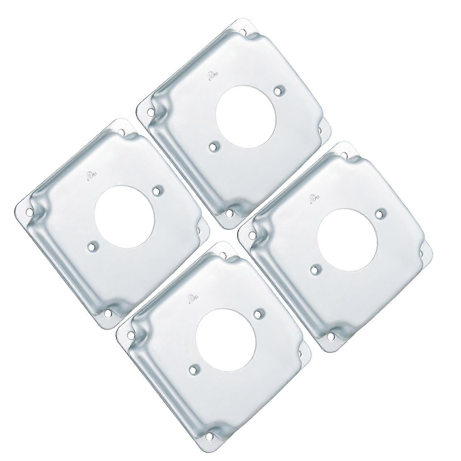 Industrial Sturdy Galvanized Alloy Metal Electrical Box Cover Set for 4Inch Square/Rectangular Outlet Installations Multicolor