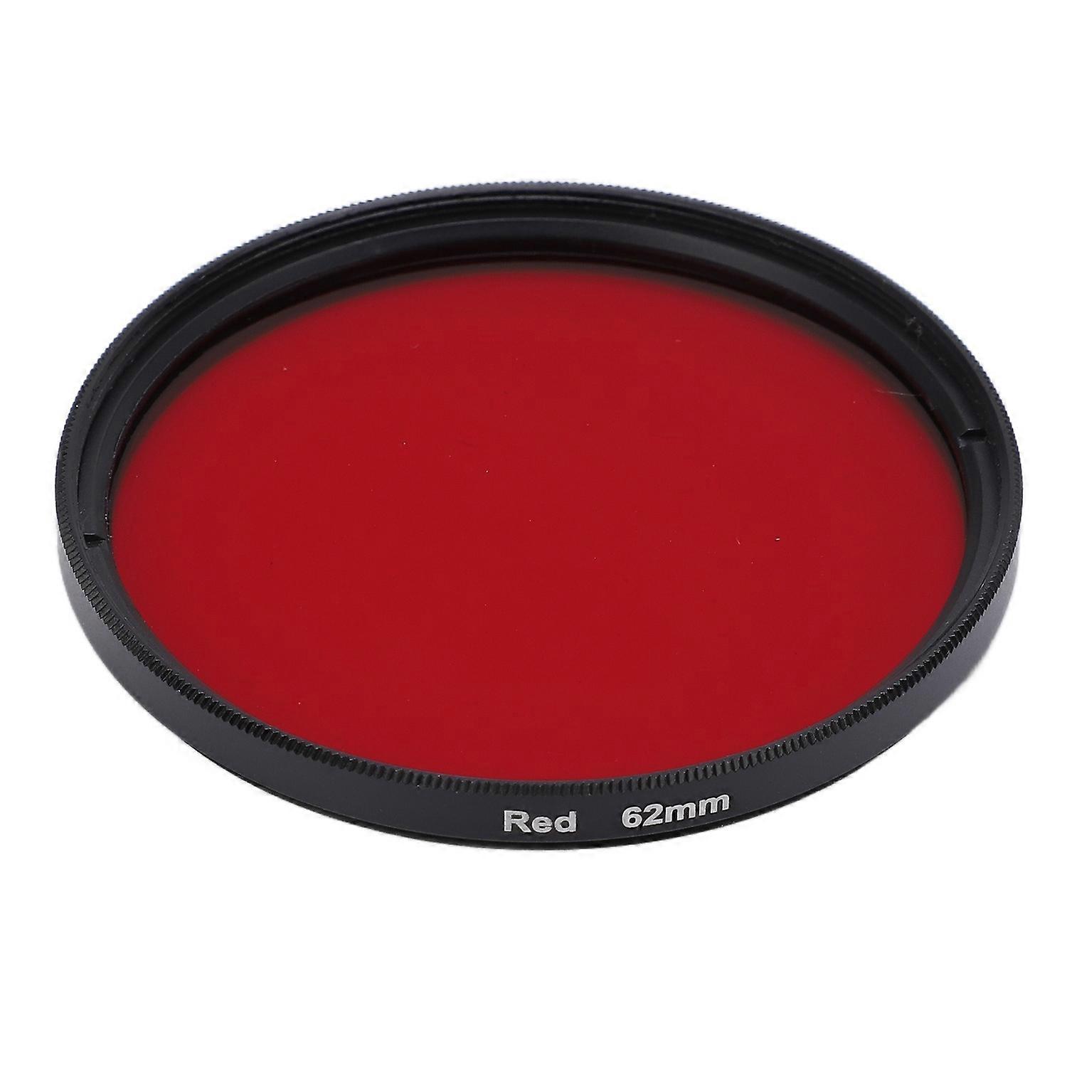 Threaded Camera Lens Filter Full Red Color Filter Optical Glass for Nikon Camera Lens62mm