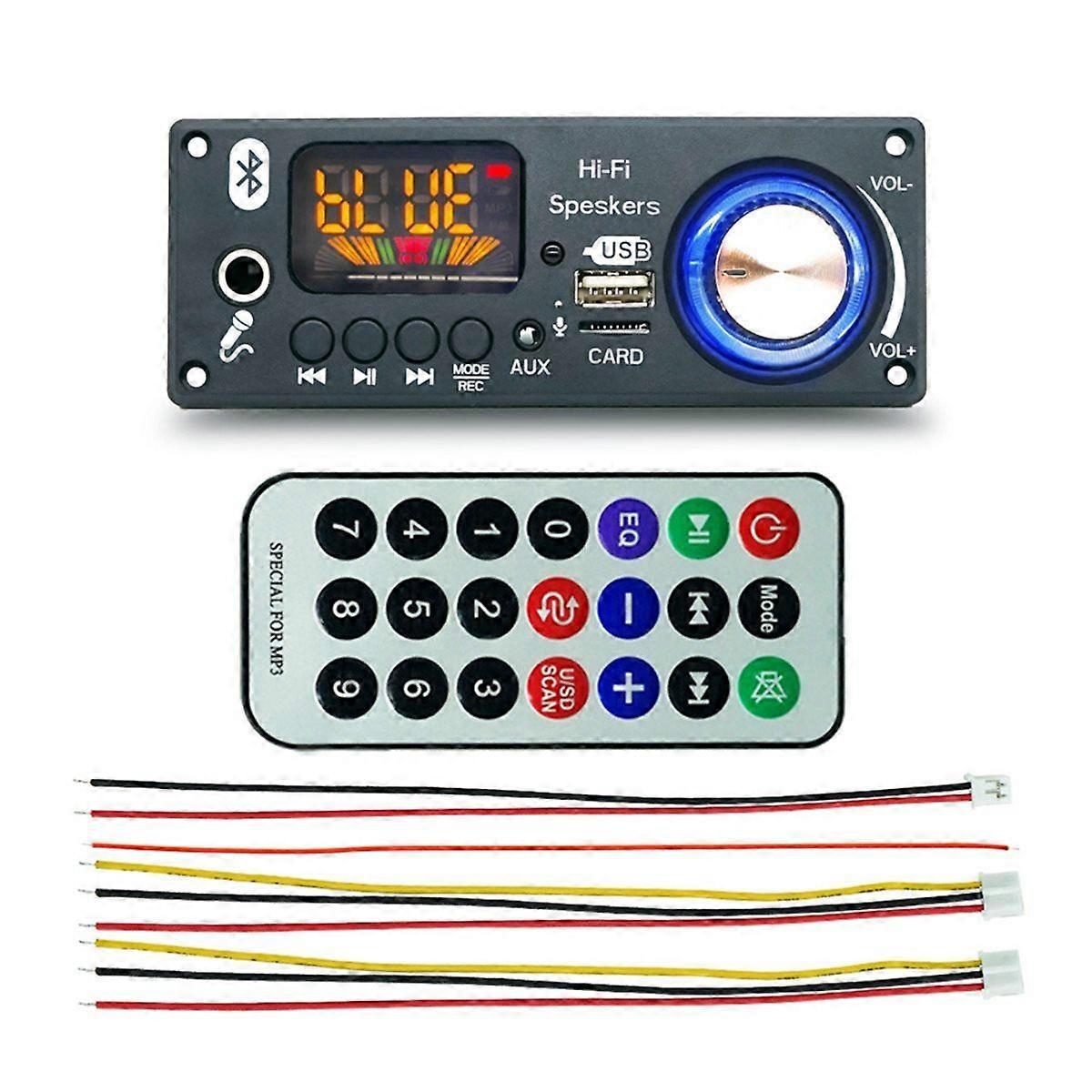 160W Amplifier Bluetooth 5.1 MP3 Decoder Board 2x80W Audio Player 12V DIY MP3 Player Car FM Radio Mo