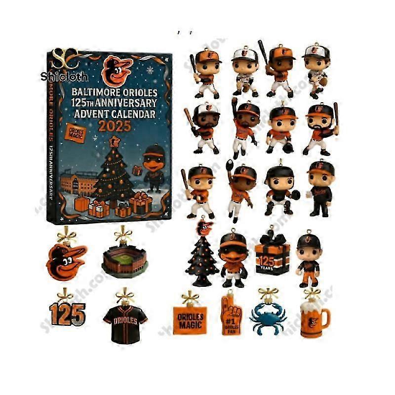 Major League Baseball Commemorative Advent Calendar  Christmas Blind Box Countdown for Tree Decoration