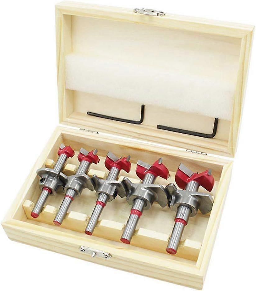 15-35mm Positioning Hole Opener Set, Hard Alloy Flat Wing Drill Adjustable Hinge Reamer Hole Tool, Window Hole Cutter