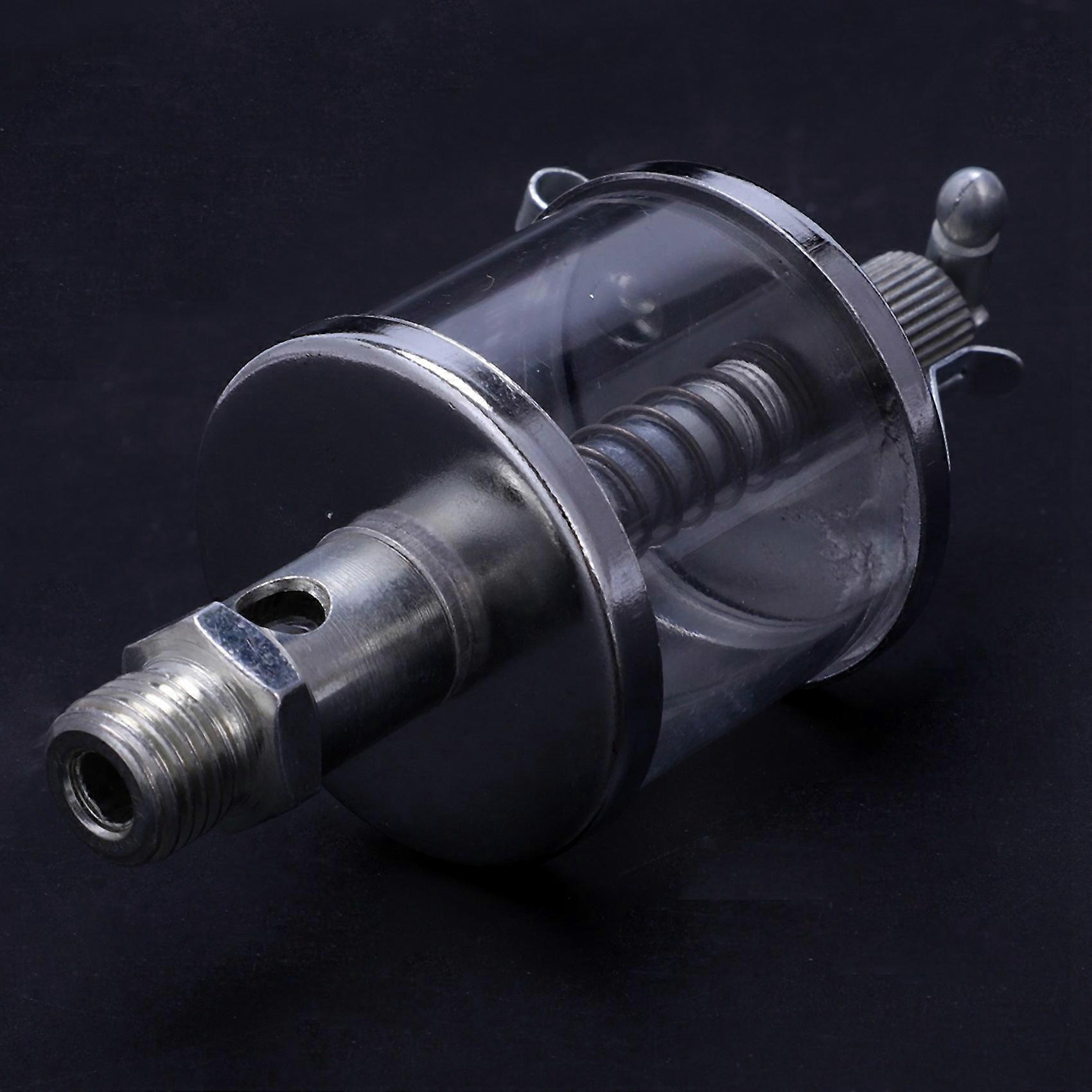 2X 50mL Engine Machine Lubricator Oil Gravity Drip Feed Oiler Clear+Silver
