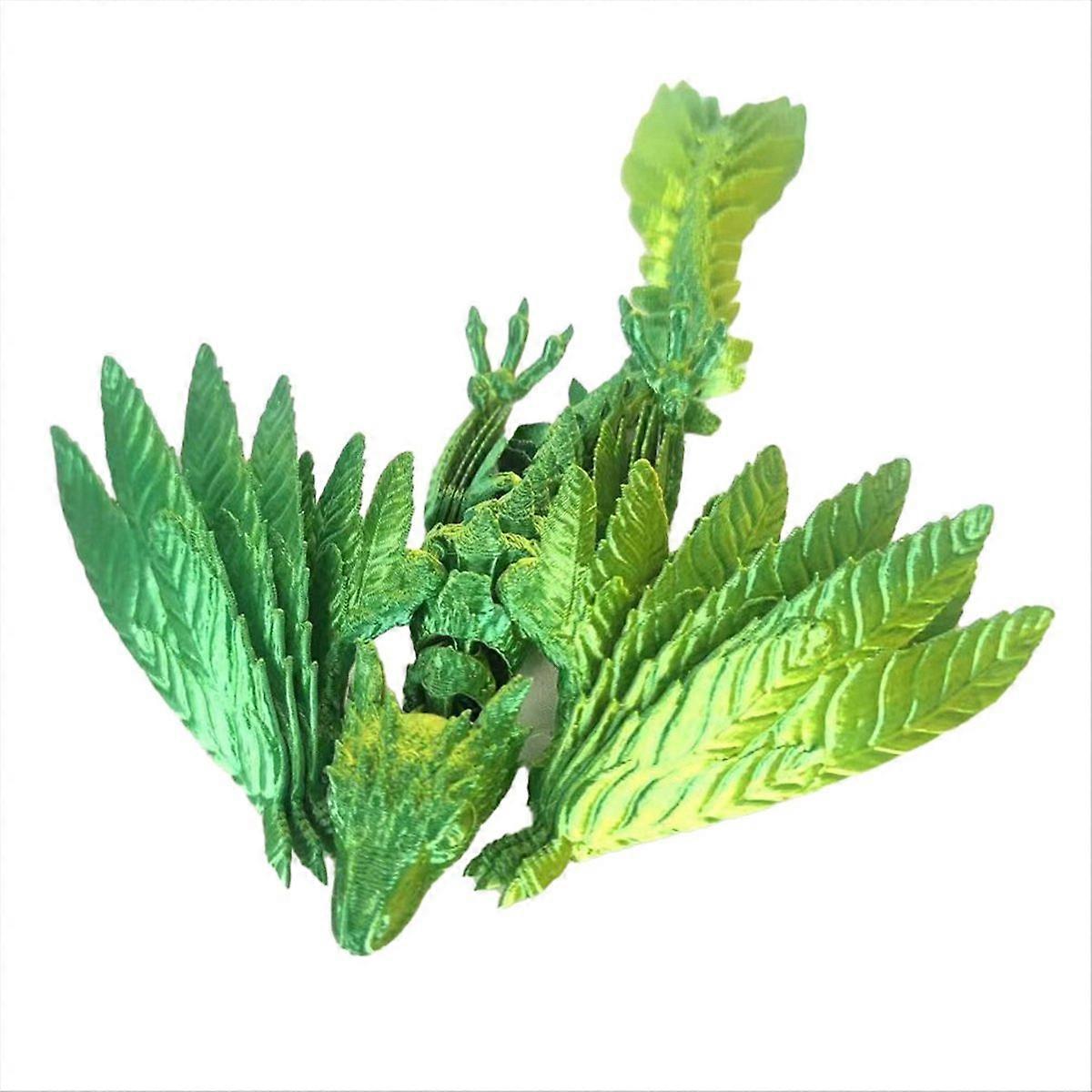 Dynamic Crystal Dragon 3D Printed Articulated Dragon,Laser Yellow