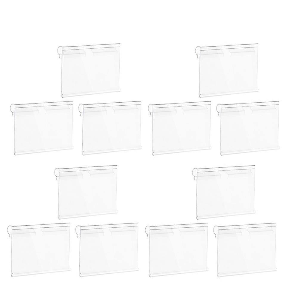 PVC Label Holders Clear for Displaying Prices 50Pcs Clip on Label Holders