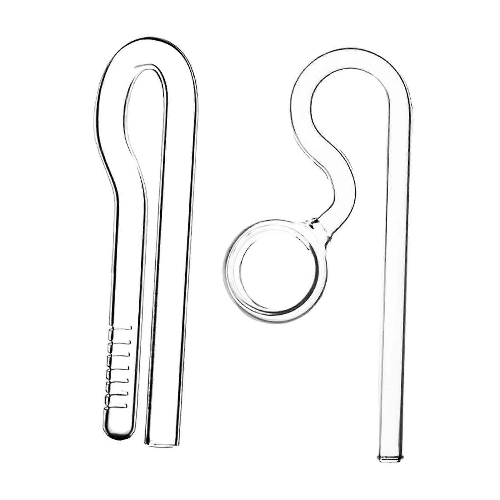 Aquarium Surface Skimmer Glass Lily Pipe Inlet Outlet Set, 10mm Clear, Adjustable Flow, Oil Remover