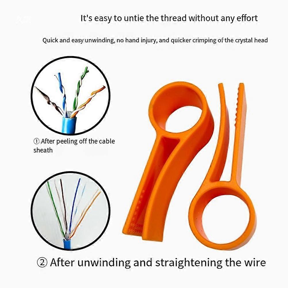 6pcs Networking Cable Engineers Wire Straightener Untwist Tool for CAT7/CAT5/CAT6 Wire Separator Tool Quickly Easily