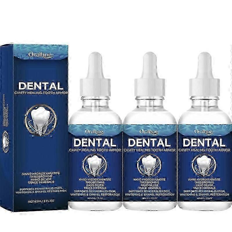 Teeth Repair Liquid, 3pcs 60ml Cavity Protection Tooth Care Solution