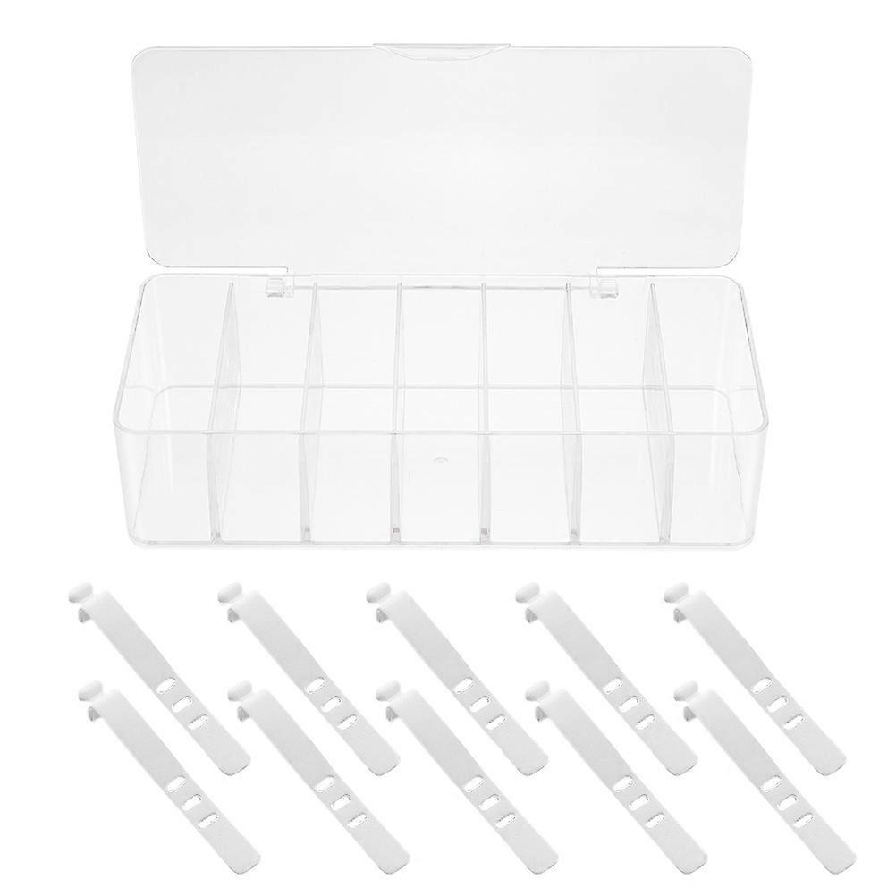 Cable Storage Box Earphone Organizing Box for Home 3Sets with Multi-Grid