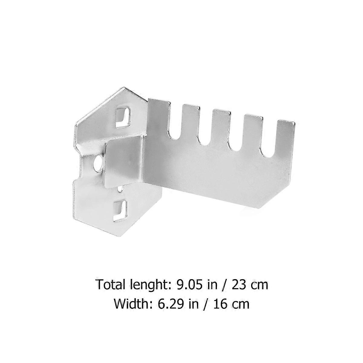 Steel Storage Holder Rack for Hanging Use Silver 4Pcs Pack