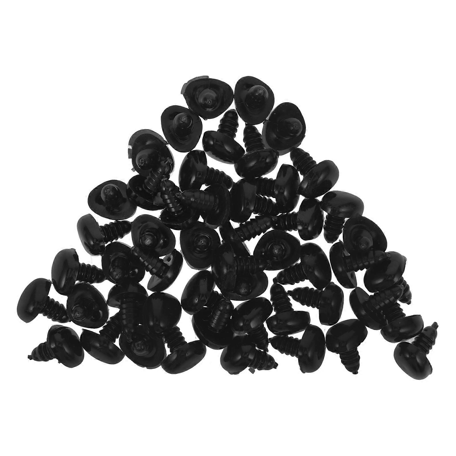 Doll Making Nose for Doll Making Plastic Black Nose 50Pcs Craft Material
