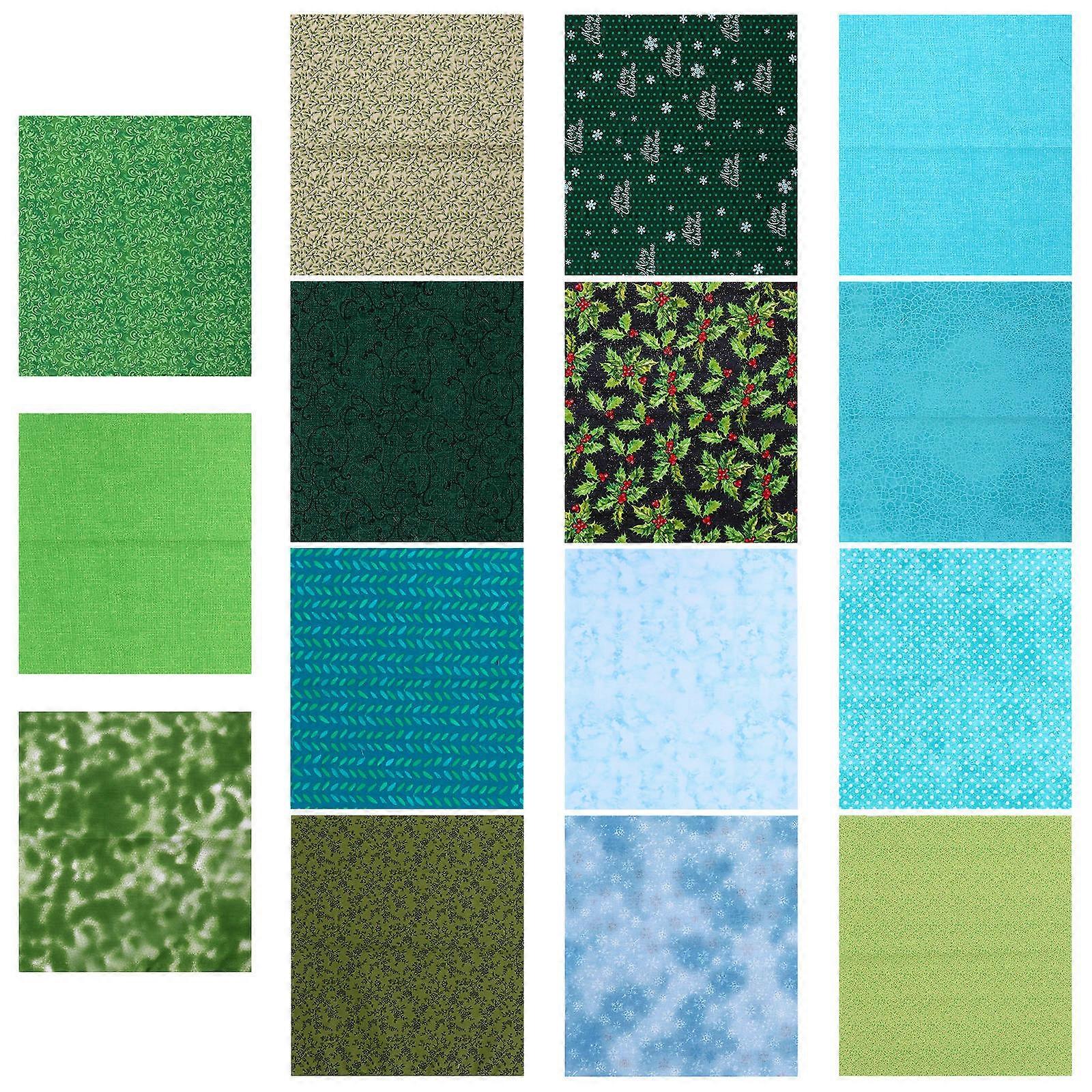 Green Patchwork Quilting Cloth for DIY Use 45Pcs Cotton Fabric Set