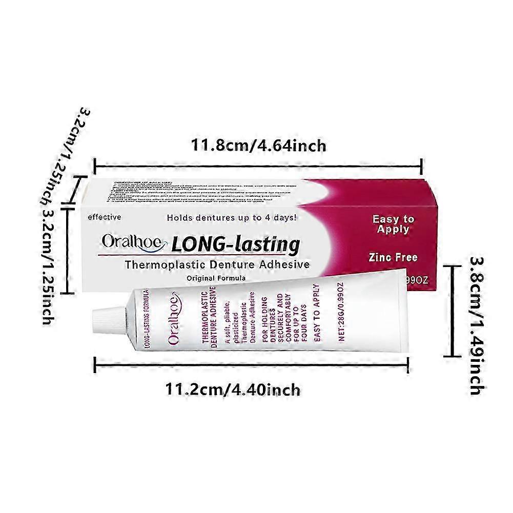 Thermoplastic-Denture Adhesive Premium Formulas Non Glue Denture-Adhesive Cream for Secure Hold