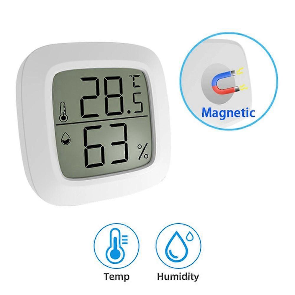 Magnetic Mini LCD Digital Room Thermometer Temperature Sensor Humidity Meter Indoor Hygrometer Gauge Weather Station