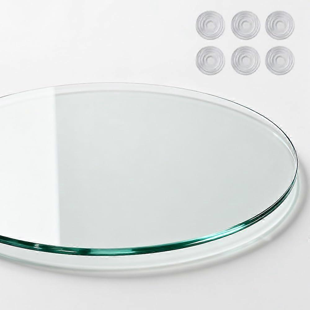 Round Tempered Glass Table  70CM Clear ScratchResistant Protector for Dining and Coffee Tables
