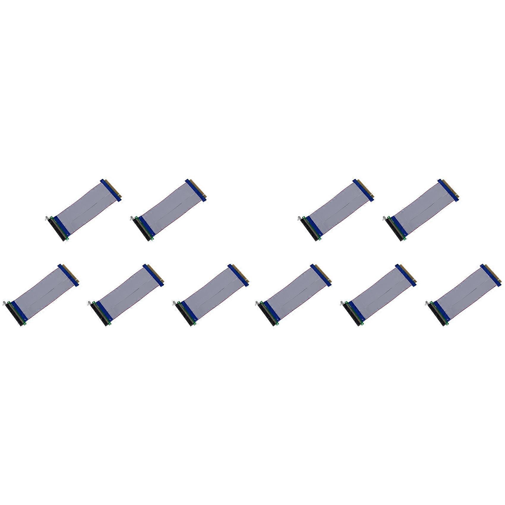 10X PCI-E Express 16X Riser Card Extender Extension Cable Ribbon Flex
