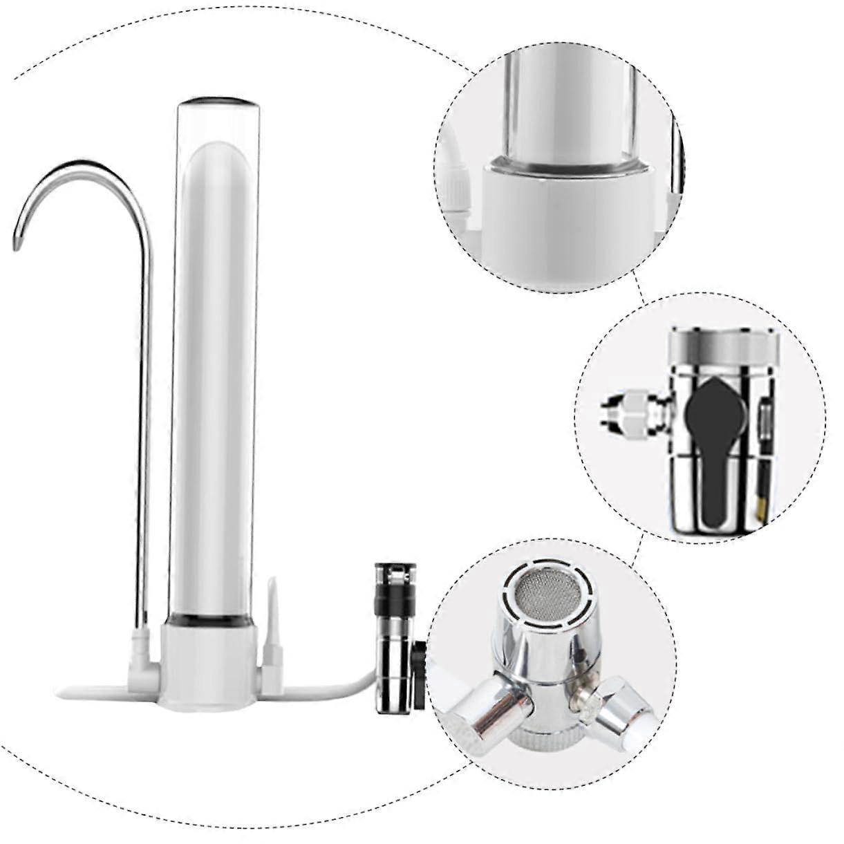 Water Purifier with Ceramic Faucet Filter Core, Dual Water Mode Kitchen Sink Tap System