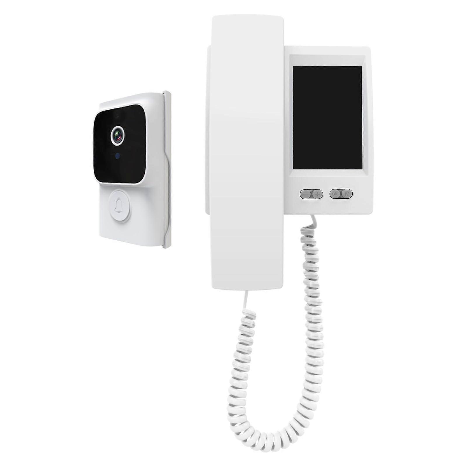 Wireless Video Doorbell with 3.5' IPS Screen, TwoWay Audio, Night Vision, Secure Recording for Home