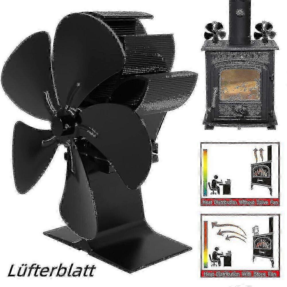 Wood Stove Fan with Blade for Better Heat Circulation and Convection