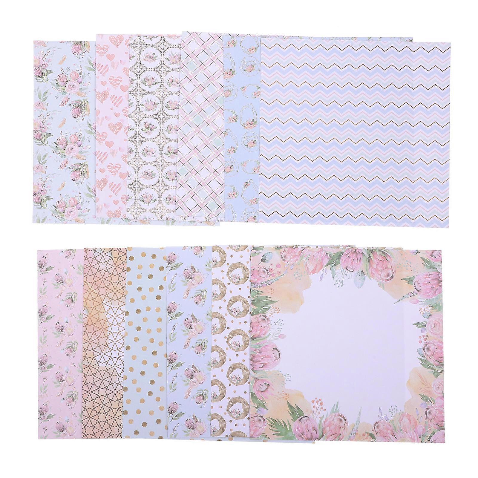 Vintage DIY Scrapbooking Paper for Decor 120Pcs Background Sheets