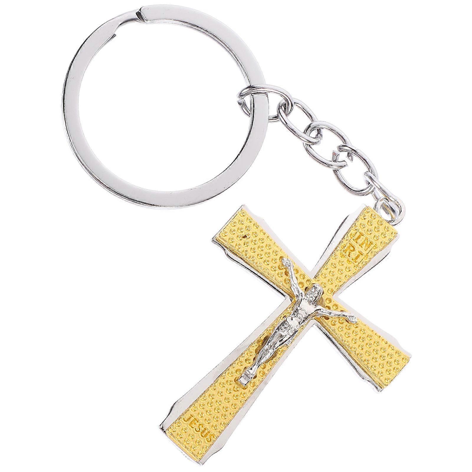 Cross Keychain Stylish Pendant with 6Pcs for Backpack Decoration Use