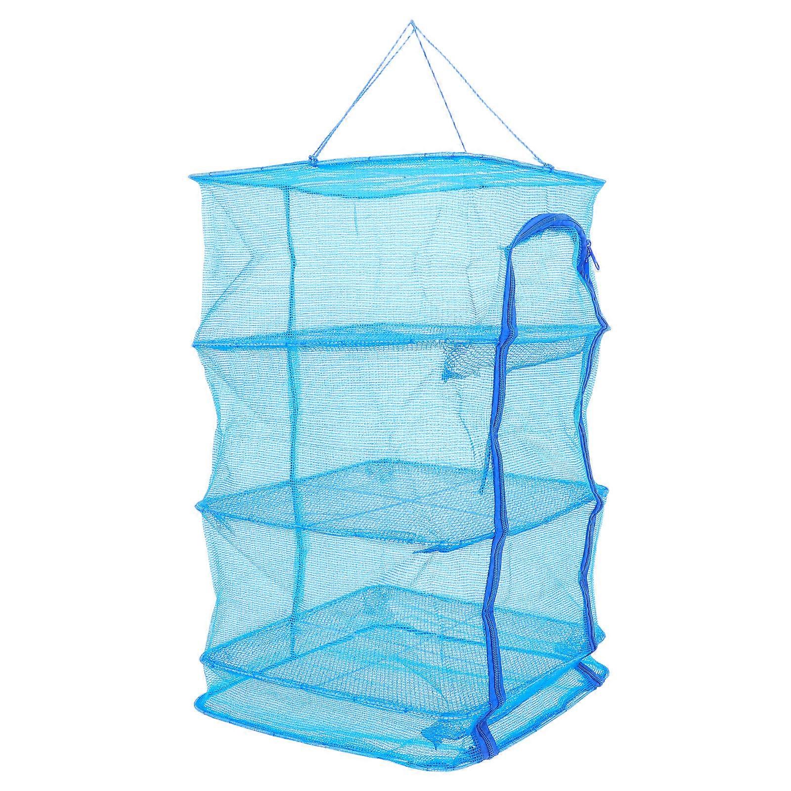 Nylon Blue Drying Net for Vegetable Hanging 2Pcs Multi-Functional Bags