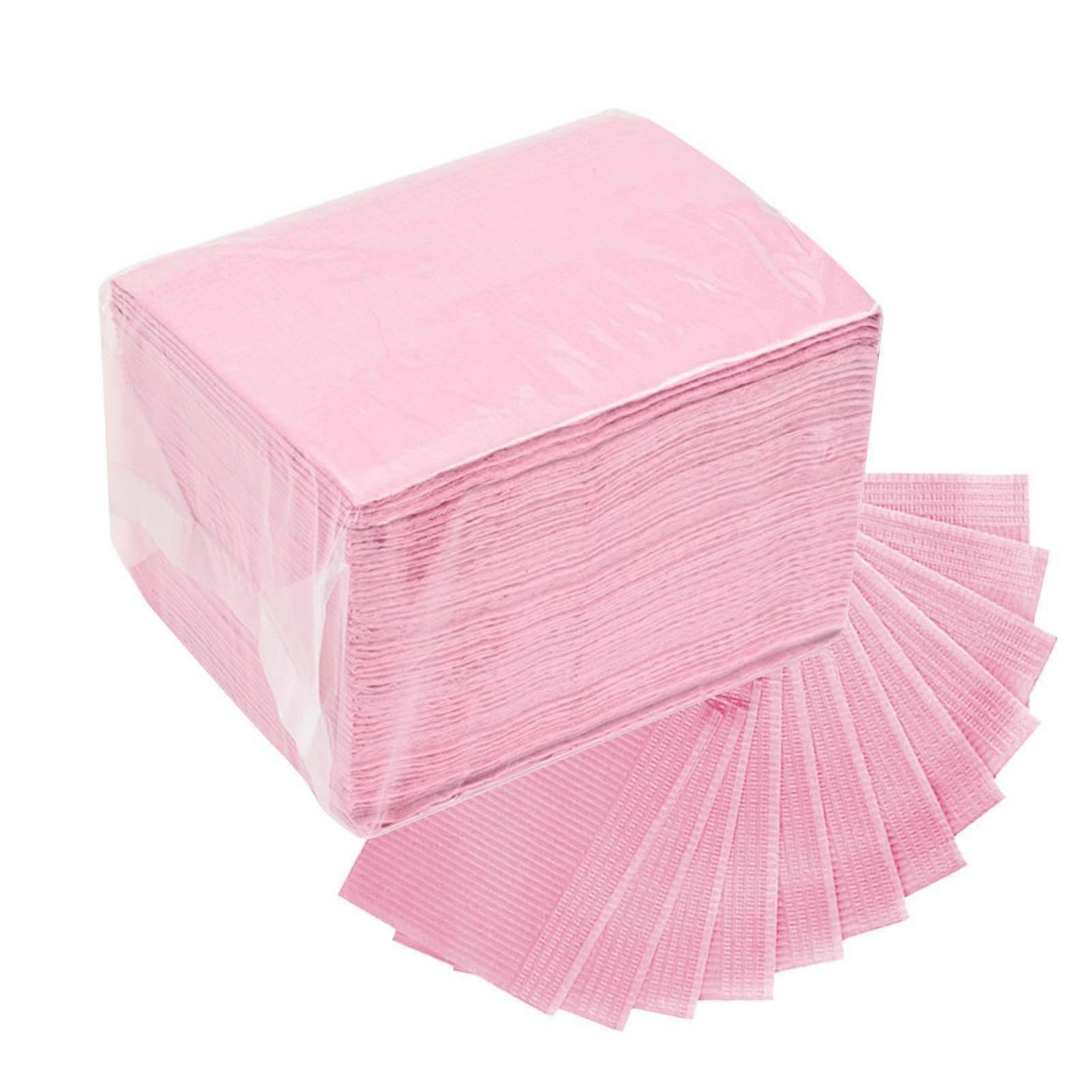 50pcs Disposable Nail Table Mats with Waterproof PE Backing and 3Layer Absorption for Salon