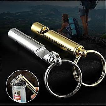 Set of 2 Whistle Emergency Whistle Sports Lessons Whistle with Key Ring and Bottle Opener Bottle Opener Bag Opener for School Gym Outdoor Camping Fis