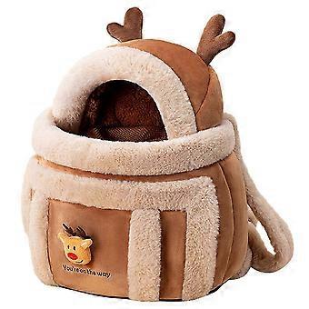 2025 Pet Carrier Backpack For Cat And Dog, Warm Plush Interior, Winter Travel Bag, Portable Small Animal Carrier