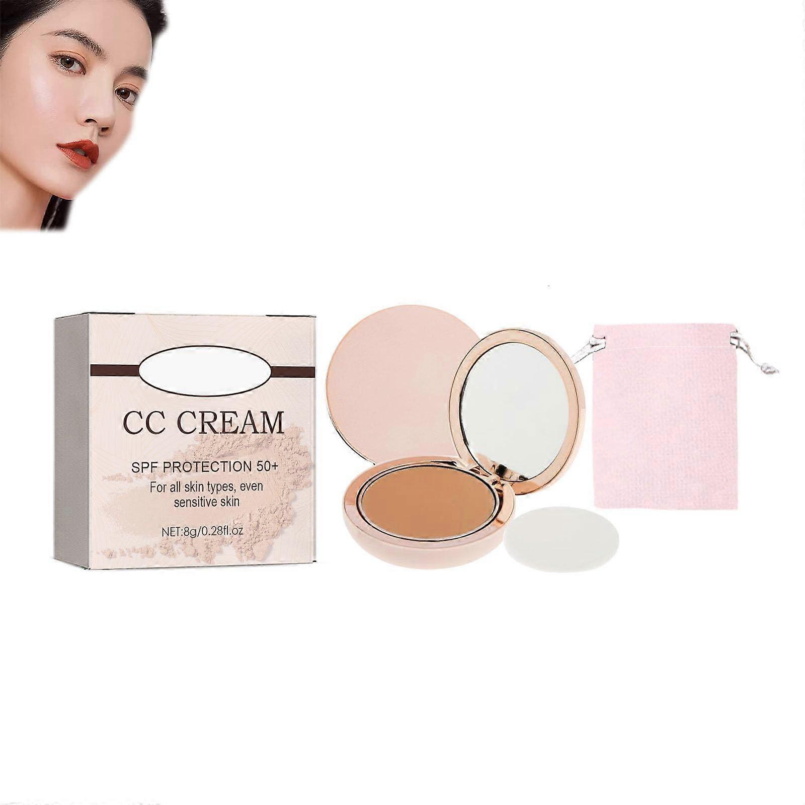 CC Cream Foundation SPF 50 Medium Brown Compact, Full Coverage, Oil Control, Water Resistant