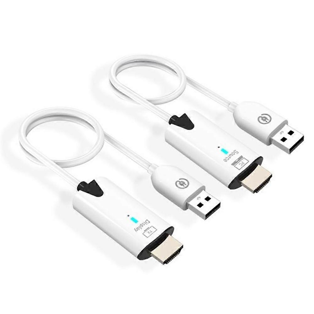 A02 2Pcs/Set 1080P 60Hz HDMI Transmitter + Receiver Cable Wireless Screen Projector Wire