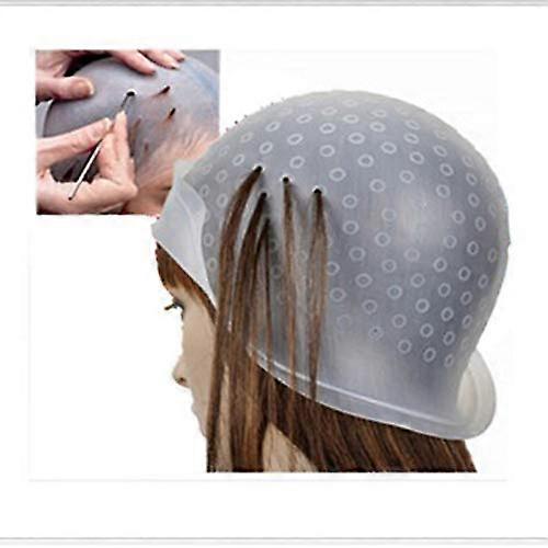 Reusable Hair Highlighting Cap with Hook, Silicone Dye Cap for Precise Hair Sectioning