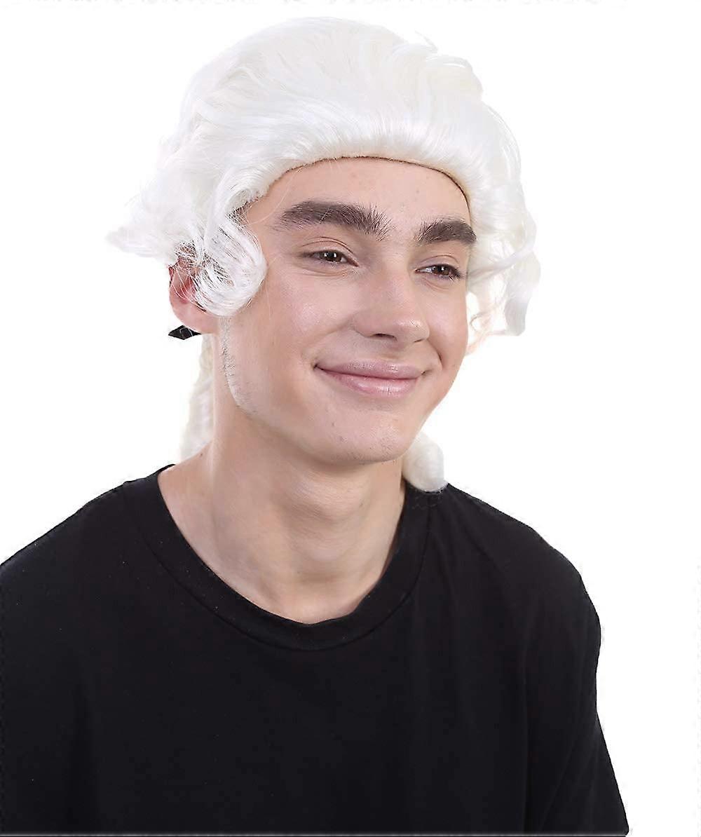 George Washington Wig for Men Colonial Costume Accessory Authentic Historical Reenactment
