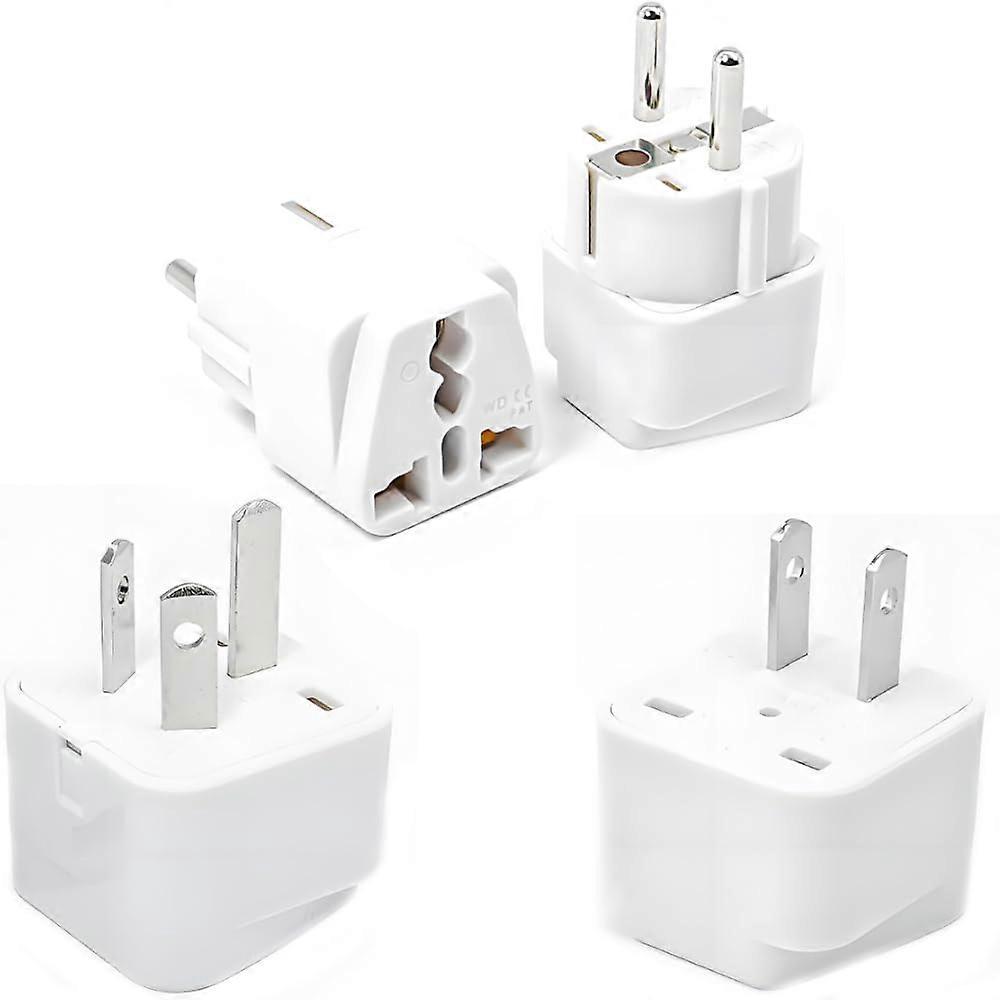 Travel Adapter 3 Pack, Universal Plug Converter US to Europe, Peru, Australia with Worldwide Compatibility