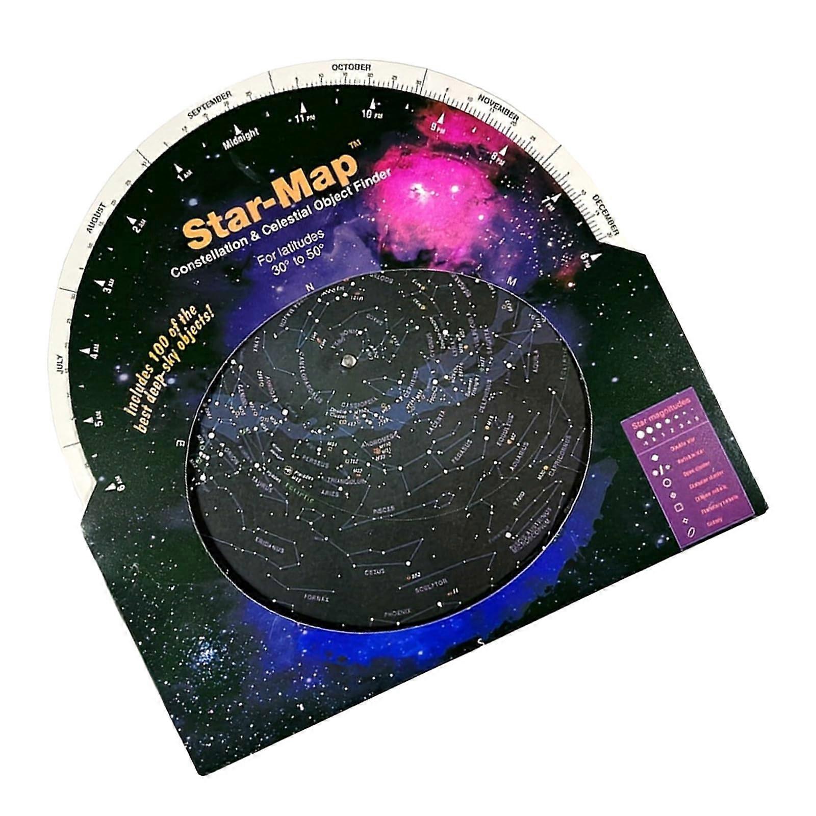 Rotating Star Chart with Clear Constellation Guide for Northern Hemisphere YearRound Stargazing