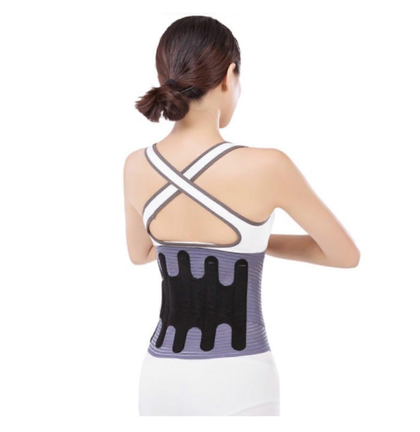 Lumbar Support Belt with Lumbar Decompression, Breathable Back Brace for Exercise, Adjustable Fit L Blue