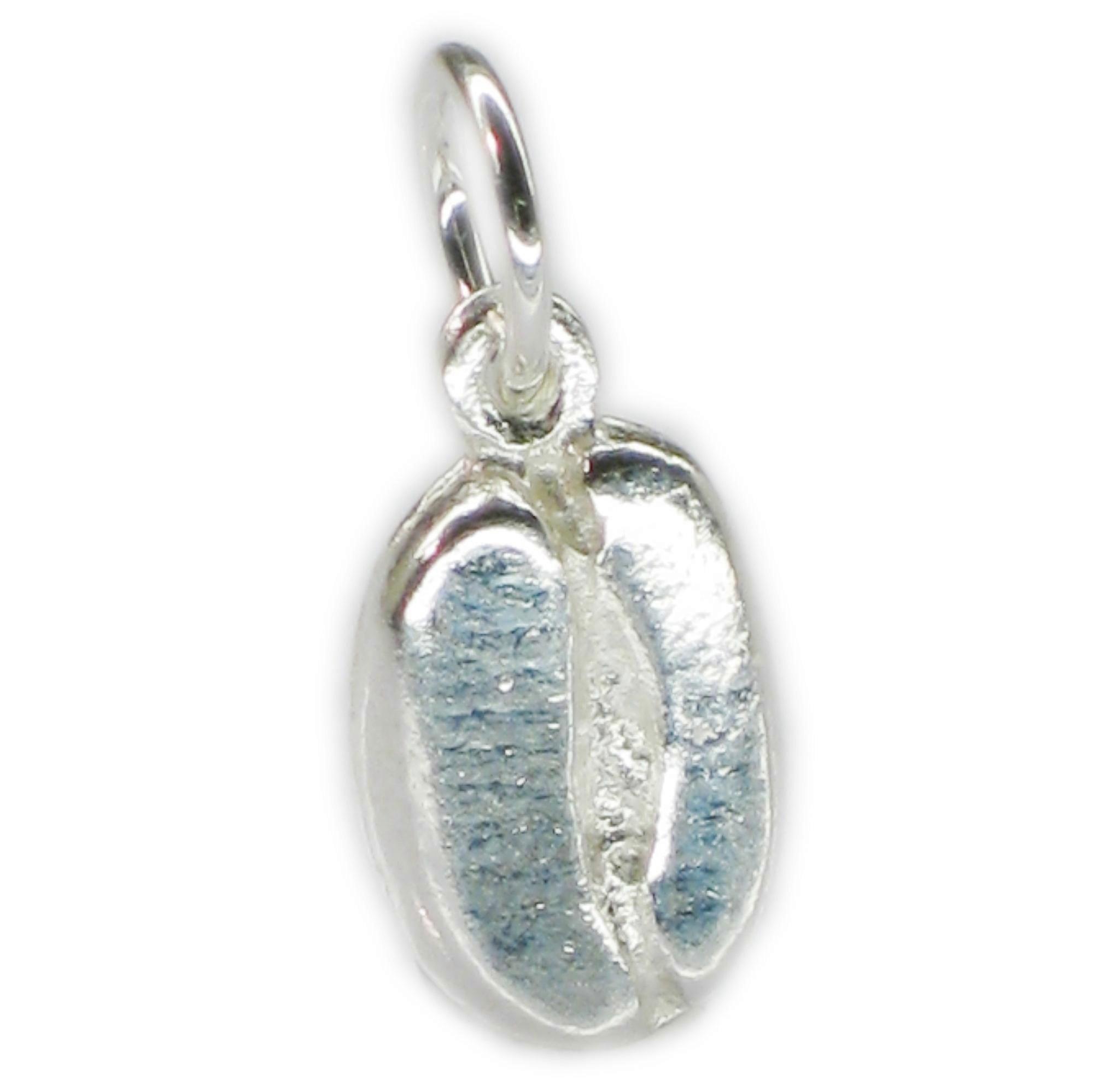 Coffee bean sterling silver charm .925 x 1 Drinking Drinks Charms