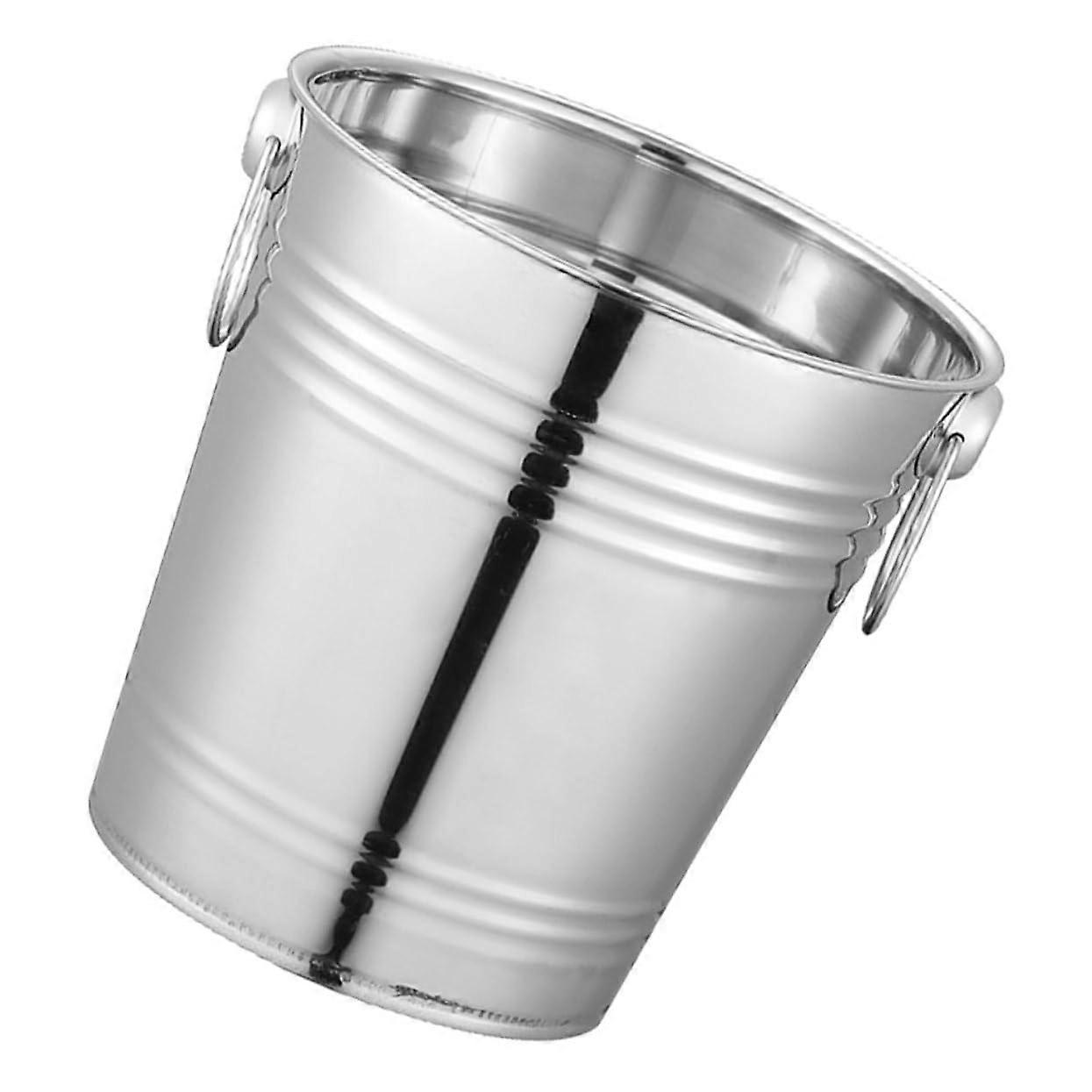 Stainless Steel Ice Bucket with Dual Handles Large Capacity for Parties Bars Wine and Beer Cooling