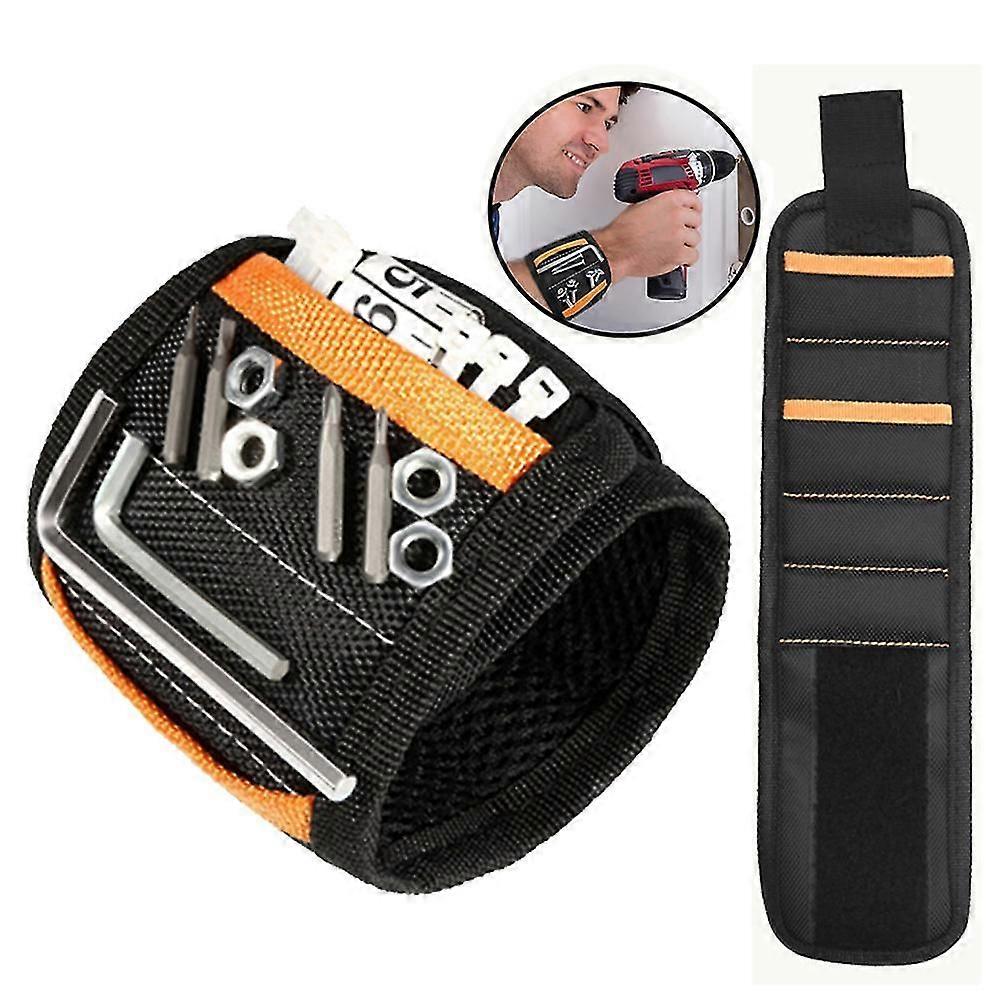 Lightweight Magnetic Wristband with Tool Pockets for Professionals