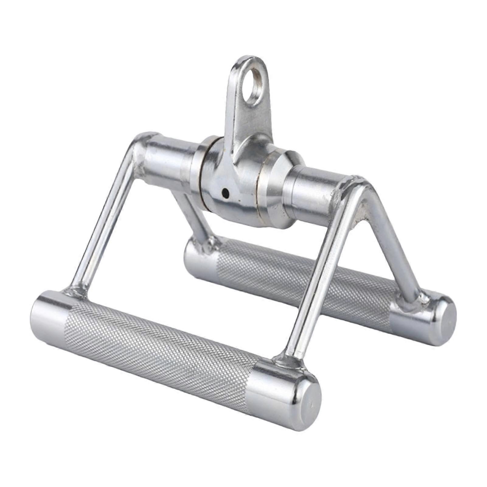 HeavyDuty Cable Row Handle with Ergonomic Grip, Solid Steel Seated Row Attachment for Gym