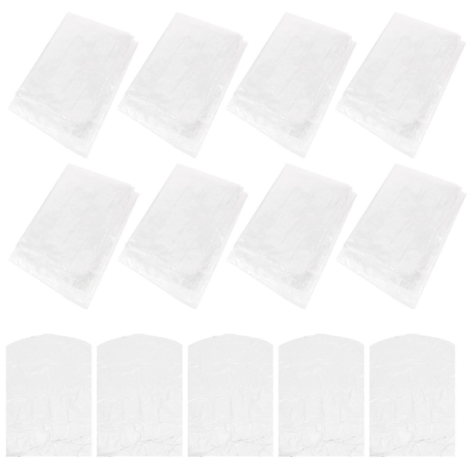 Plastic Dust Cover Garment Bag for Storage 50Pcs Transparent Clothes Protector