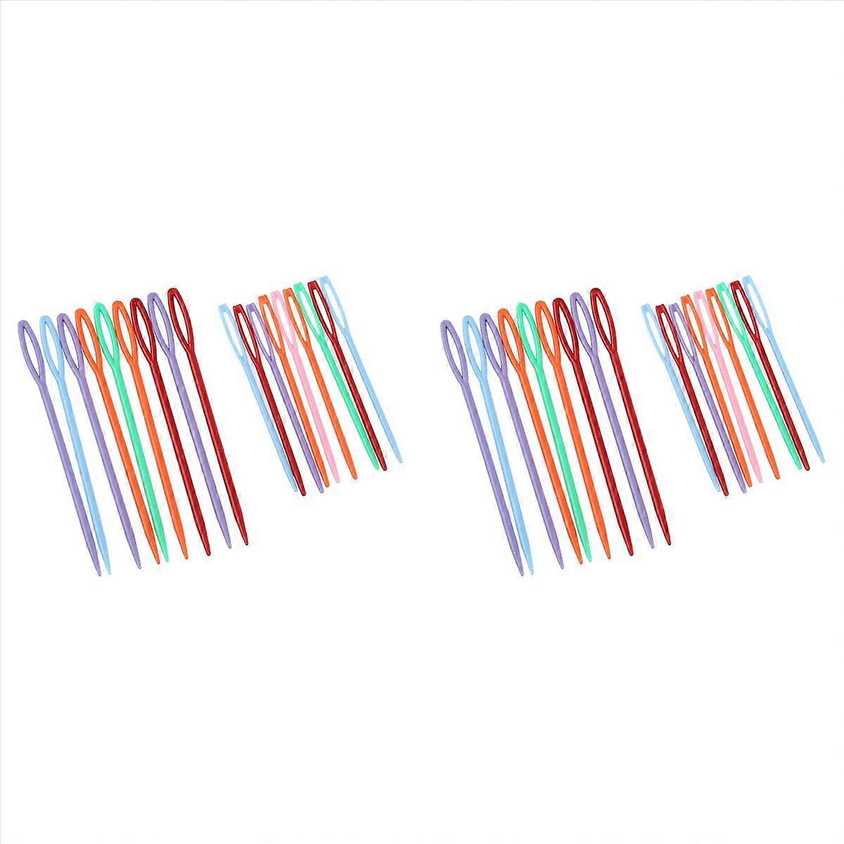 18 pcs Plastic Hand Sewing Yarn Darning Needles 9.3cm; 7cm each 9Pcs
